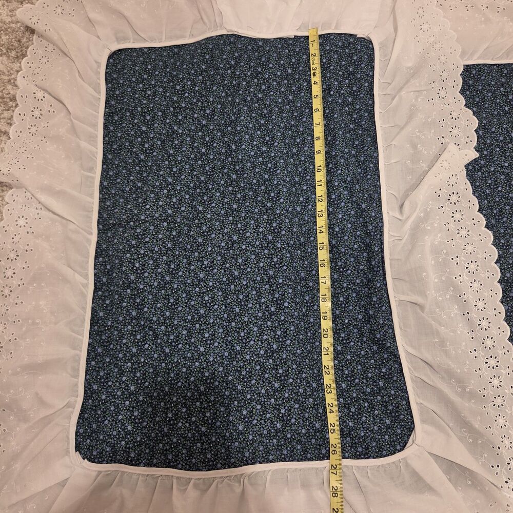 Vintage 80s 90s Lot Of 5 Pillow Cases Floral Lace Trim Cottagecore Grannycore - Picture 14 of 15